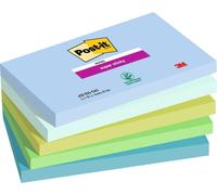 Notes Autocollantes Super Sticky,Couleurs Oasis,Pack De 5 Blocs,90 Feuilles Par Bloc,76 Mmx127 Mm-Feuillets Super Adhésifs Pour Prise De Notes,Listes De Tâches Et Rappels