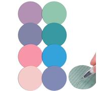 Notes autocollantes transparentes 400 pièces 8 couleurs assorties autocollantes translucides imperméables rondes transparentes pour livres fournitures de bureau scolaire Style2 - Notes autocollante