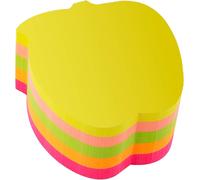 Notes AutocollantesEnsemble De 1 Pièces70x70mmNotes Repositionnables1x400 Un Bloc De FeuillesFournitures De BureauCouleur NéonForme De Pomme 110514