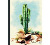 Notes: Cactus College Ruled Notebook 1 Subject Lined Writing Journal | Composition Succulent Series