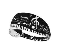 Notes clés du Piano,Bandeau de Sport Unisexe, Bandeau élastique Multi-usages pour Cheveux
