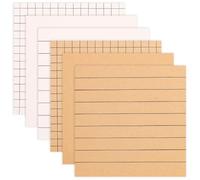 Notes collantes 6pcs AutoSttick 420 Feuilles Sticky Notes mignonnes faciles à poster un petit neutre réutilisable pour les fournitures scolaires et de bureau mignonnes