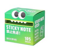 Notes collantes colorées - Notes collantes transparentes, sort de couleur 105 feuilles/rouleaux d'application pour les lieux de travail pour le