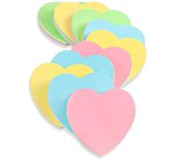 Notes collantes en forme de coeur - 10 tampons 76x76mm auto-collant Post Memo mignon couleur mélangée pour bureau/maison/cuisine/cuisson/école ventes en vrac 1000 feuilles au total