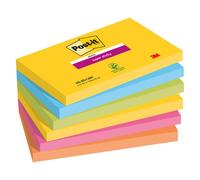 Notes couleurs Carnival SUPER STICKY POST-I 76 x 127 mm - Bloc de 90 feuilles