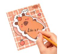 notes de Capybara, planificateur autocollant, feuilles de mémo de 7,5 x 8,5 cm avec un design coloré, autocollants en papier amusants, notes de bureau pour et adultes avec adhés