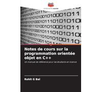 Notes de cours sur la programmation orientée objet en C++