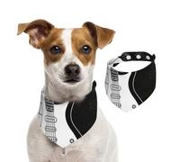 Notes de Guitare et de portée,Bandanas pour Chien, écharpe en Coton, Bavoirs réglables pour Animaux de Compagnie,S