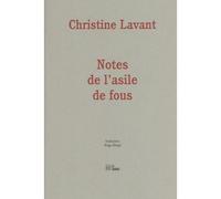 Notes de l’asile de fous - Christine Lavant - La Barque - broché - Roman