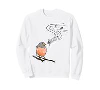 Notes de Musique d'oiseau Chanteur européen Rouge-Gorge Observation des Oiseaux Sweatshirt