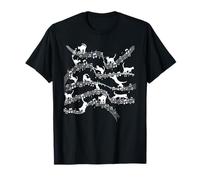 Notes De Musique Musicien Mélomane Clé De Sol Animal Chat T-Shirt