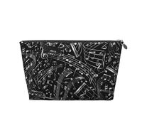 Notes de Musique Noir, Trousse de Toilette Trousse de Maquillage Sac à cosmétiques Trousse de Toilette de Voyage Portable
