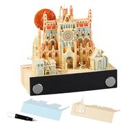 Notes de publication, bloc-notes - Bloc-notes du château créatif,Notes de poste artistiques non collantes pour l'école et la maison, ornement de table décoratif