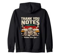 Notes de Remerciement écrites avec Amour Retro Sunset Sweat à Capuche