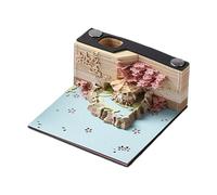 Notes de retrait de papier 3D, calendrier 3D | NOTE POST NON LICTY - Planificateur gravé Multifonctionnel Vintage Patrons Bloc-notes pour bureaux Noël Salle de e Pâques Bureau