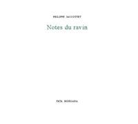 Notes du ravin - Philippe Jaccottet - Fata Morgana - broché - Poésie
