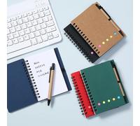 Notes en papier kraft, autocollants d'index en papier kraft, bloc-notes à feuilles mobiles, bloc-notes détachable pour fournitures de bureau, prise de notes, école black
