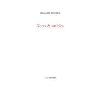 Notes et Articles - Edward Hopper - L'echoppe Eds De - broché - Essai