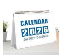 Notes et pages de liste de contrôle | Calendrier de bureau debout 2025 - Calendrier coloré à retournement de juillet 2025 à décembre 2026 | Décoration de bureau | Calendrier de bureau debout 2025 |