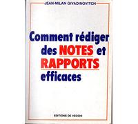 Notes et Rapports Efficaces