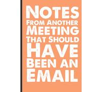Notes From Another Meeting That Should Have Been An Email: Funny Gag Gift Notebook Journal for The Office, Coworkers, Boss, HR, Employee and Friends [6"x9", 100 pages]
