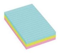 Post-it Notes repositionnables Super Sticky 101 x 152 mm lignées assortiment 70 g/m² – Pack 3 x 90