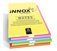 Notes mémos électrostatiques auto-adhésives - adhèrent à n’importe quelle surface sans colle: fiches de présentation d’INNOX: Multicolore, A5, 250 feuilles
