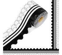 Notes musicales Bulletin Border Tric Halloped Border Tric Black Waves Classroom Limites Autocollants School Supplies Musical Notes Salle de classe Frontières Bulletin Board