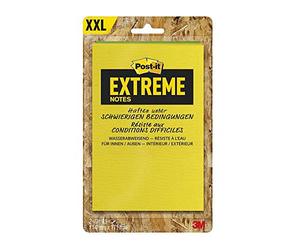 Notes Post-it Extreme 114 x 171 mm, 2 blocs (Jaune/Vert ou Orange/Vert)