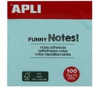 APLI NOTES FUNNY PASTEL 75X75 BLEU PASTEL