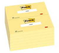 Notes repositionnables jaune classique Post-it 76 x 127 mm - bloc de 100 feuilles