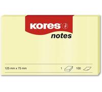 Notes Repositionnables Jaunes, Bloc-Notes Autocollant, 125 X 75mm, Paquet De 12 Blocs De 100 Feuilles Chacun