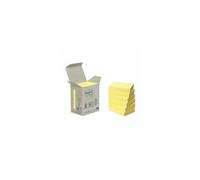 Notes repositionnables jaunes recyclées 38 x 51 mm - en tour distributrice - bloc de 100 feuilles - lot de 12 - jaune - post-it