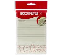 Notes repositionnables Kores "Jaune pastel" 150 x 100 mm lignées 100 feuilles