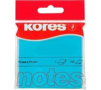 Notes repositionnables Kores "NEON" 75 x 75 mm blanc néon bleu 100 feuilles