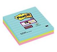 Notes Repositionnables Post-It Super Sticky 101 (H) X 101 (L) Mm 70 G/M² Assortiment - 3 Unités De 70 Feuilles