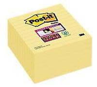 Notes Repositionnables Post-It Super Sticky 101 (H) X 101 (L) Mm 70 G/M² Jaune - 6 Unités De 90 Feuilles
