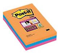 Notes Repositionnables Post-It Super Sticky 152 (H) X 101 (L) Mm 70 G/M² Assortiment - 3 Unités De 90 Feuilles