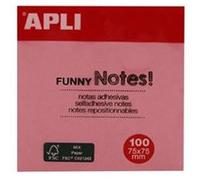 Notes repositionnables - Rose pastel - 7,5x7,5cm - Adhésif - Notes - Apli