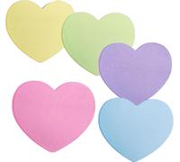 Notes Super Sticky,Postit,Pour Post It Coeur,600 Feuilles Forme De Coeur Auto-Adhésif Couleur Notes Adhésives,Pour Prise De Notes,Listes De Tâches Et Rappels (5 Couleurs,50x43 Mm)
