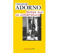 Notes sur la littérature - - Theodor Wiesengrund Adorno - Flammarion - Livre