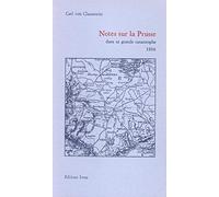 Notes Sur La Prusse Dans Sa Grande Catastrophe - 1806