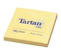 Notes Tartan - Bloc de 100 feuilles repositionnables 76x76mm Jaune G