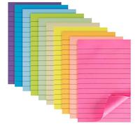 NOTEZMATE Lot de 500 feuilles de notes autocollantes - 100 x 150 mm - Listes de choses à faire - 10 couleurs - Pour bureau, école, maison - 80 feuilles/bloc