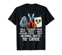 Nothing Beats 1st Grade Rock Scissor Paper Funny School Kids T-Shirt
