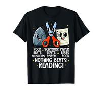 Nothing Beats Reading Rock Paper Scissors Books Lover Kids T-Shirt