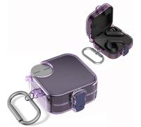 Nothing Buds Pro 2 Coque de protection pour CMF Buds Pro 2 en TPU transparent avec mousqueton, couleur bonbon, protection complète pour CMF par Nothing Buds Pro 2 (violet)
