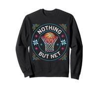 Nothing But Net Basketball Folk Broderie Point de Croix Sweatshirt