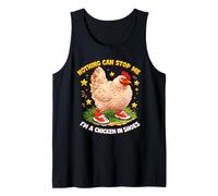 Nothing Can Stop Me Im A Chicken in Shoes Animal de Ferme Amusant Débardeur