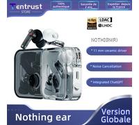 Nothing Ear - écouteurs Bluetooth sans fil, 45db, suppression Active du bruit, pilote ANC 11mm, Audio haute résolution 24 bits avec LDAC et LHDC Blanc